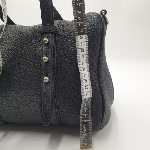 EXTRA 30% OFF🖤Alexander Wang Boston Bag Black Pebbled Leather Gold Tone Handbag - Picture 5 of 16